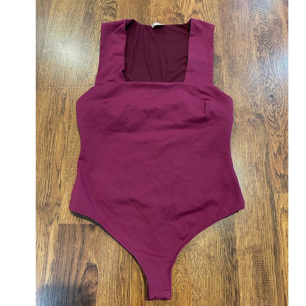 Free People Intimately She’s So Sleek Bodysuit Plum Women’s Medium Stretch